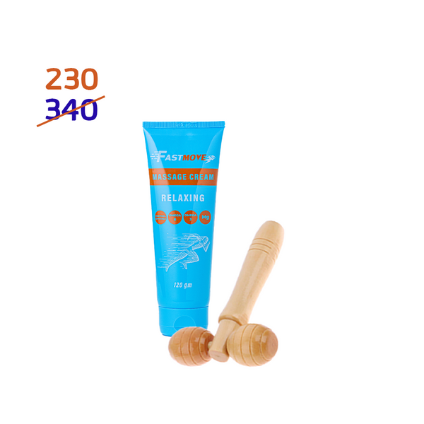 fastmove massage cream 120gm + wooden massager