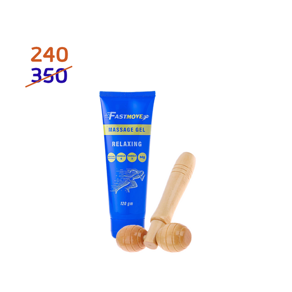fastmove massage gel 120gm + wodden massager