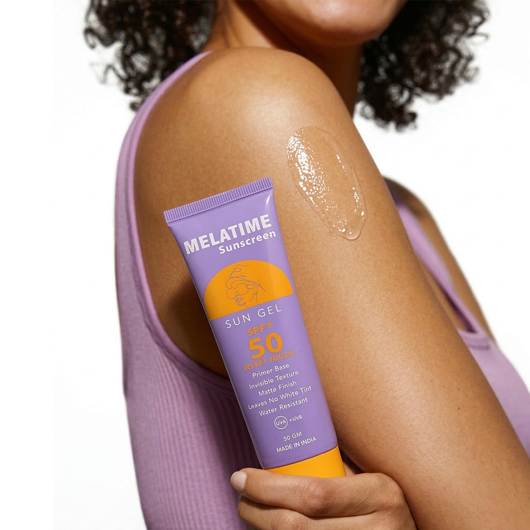 MELATIME SUN SCREEN SPF(50+)SUN GEL 50 GM