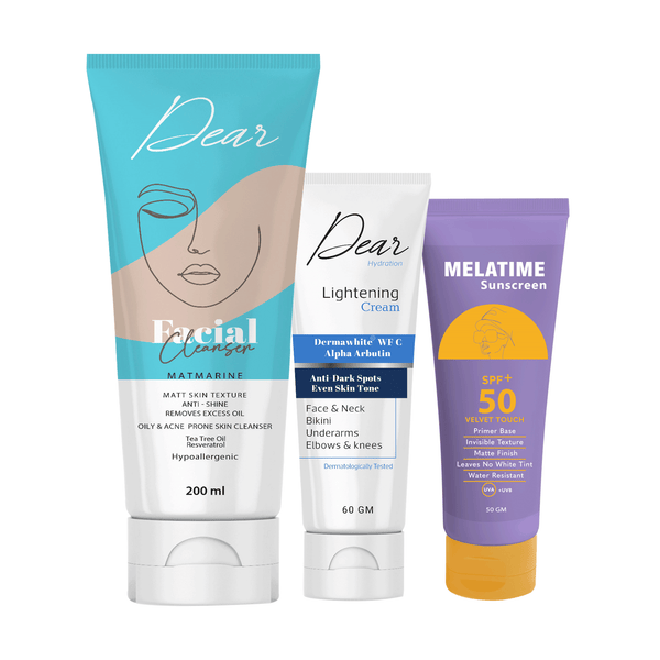 DEAR Lightening Routine: Cream, Cleanser & Melatime