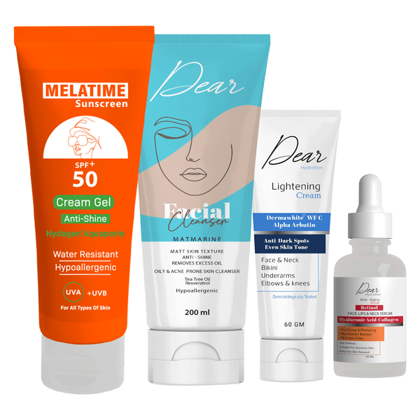 DEAR Lightening Routine: Complete Set (Cream, Cleanser, Serum & Melatime)