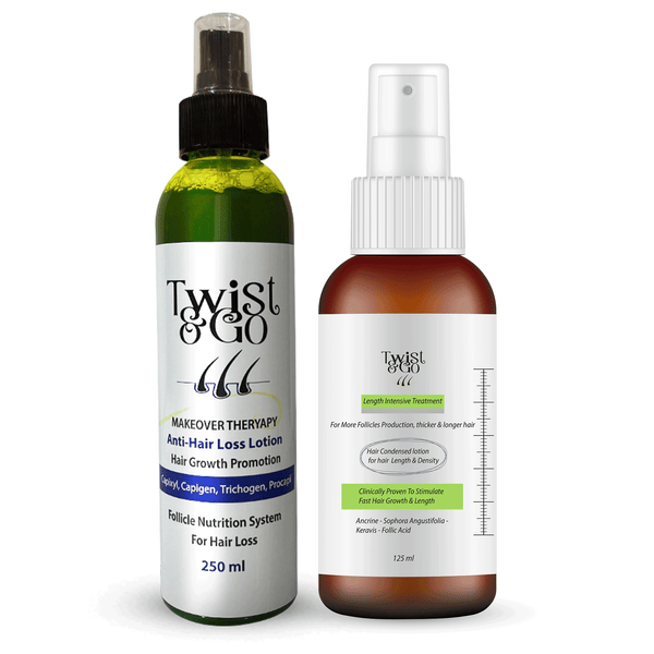 TWIST & GO ANTI-HAIR LOSS LOTION 250 ML +Twist & Go Length Intensive Treatment Lotion 125ML